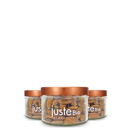 Lot de 3 bocaux en verre 262ml + couvercles